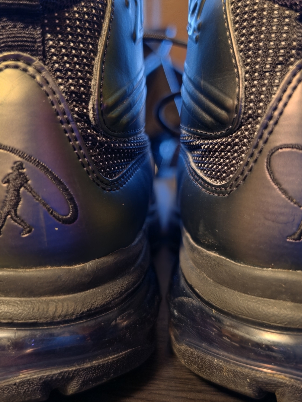 Nike Black Iridescent High-Top Trainers Griffey Eggplant 42 - Picture 3 of 3
